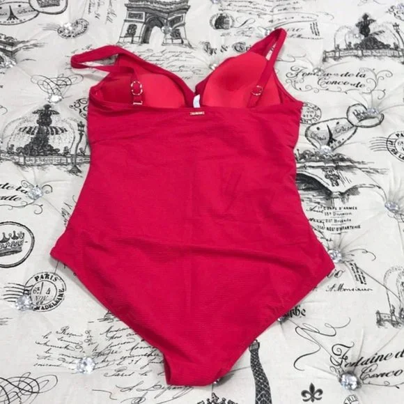 SEA LEVEL Riviera Rib Cross Front One-Piece Swimsuit - Picture 6 of 8